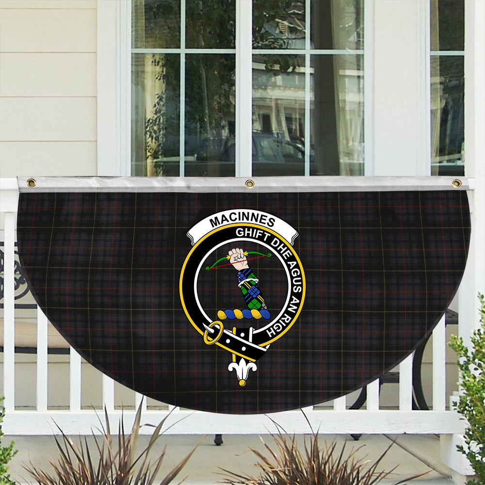 ScotsTee Shop Scottish MacInnes Homecoming Crest Tartan Non-Pleated Fan Flag Bunting Banner
