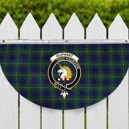ScotsTee Shop Scottish Oliphant Modern Crest Tartan Non-Pleated Fan Flag Bunting Banner