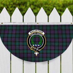ScotsTee Shop Scottish MacArthur of Milton Modern Crest Tartan Non-Pleated Fan Flag Bunting Banner