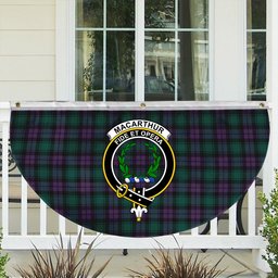 ScotsTee Shop Scottish MacArthur of Milton Modern Crest Tartan Non-Pleated Fan Flag Bunting Banner