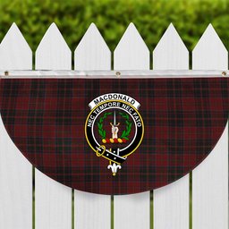 ScotsTee Shop Scottish MacDonald of Glencoe Crest Tartan Non-Pleated Fan Flag Bunting Banner