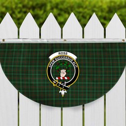 ScotsTee Shop Scottish Ross Hunting 2 Crest Tartan Non-Pleated Fan Flag Bunting Banner