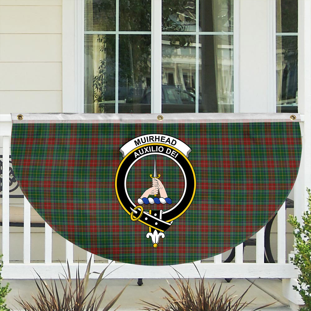 ScotsTee Shop Scottish Muirhead Crest Tartan Non-Pleated Fan Flag Bunting Banner