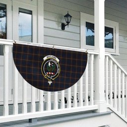 ScotsTee Shop Scottish MacLaine of Lochbuie Hunting Crest Tartan Non-Pleated Fan Flag Bunting Banner