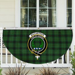 ScotsTee Shop Scottish MacArthur Highland Crest Tartan Non-Pleated Fan Flag Bunting Banner