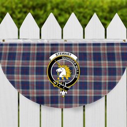 ScotsTee Shop Scottish Stewart of Appin Hunting Dress Crest Tartan Non-Pleated Fan Flag Bunting Banner