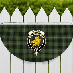 ScotsTee Shop Scottish MacIver Hunting Crest Tartan Non-Pleated Fan Flag Bunting Banner