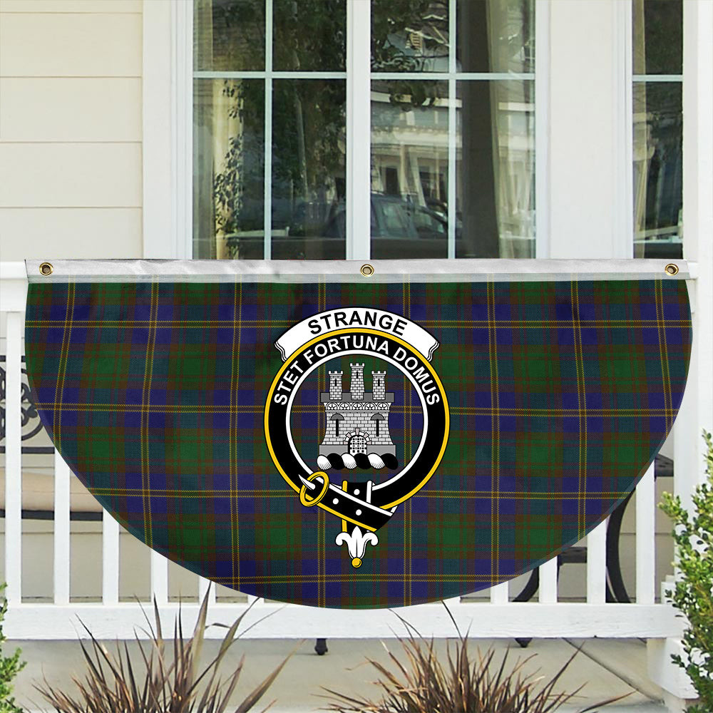 ScotsTee Shop Scottish Strange of Balkaskie Crest Tartan Non-Pleated Fan Flag Bunting Banner
