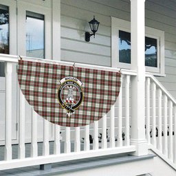 ScotsTee Shop Scottish MacLean Dress Ancient Crest Tartan Non-Pleated Fan Flag Bunting Banner