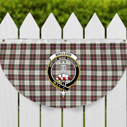ScotsTee Shop Scottish MacLean Dress Ancient Crest Tartan Non-Pleated Fan Flag Bunting Banner