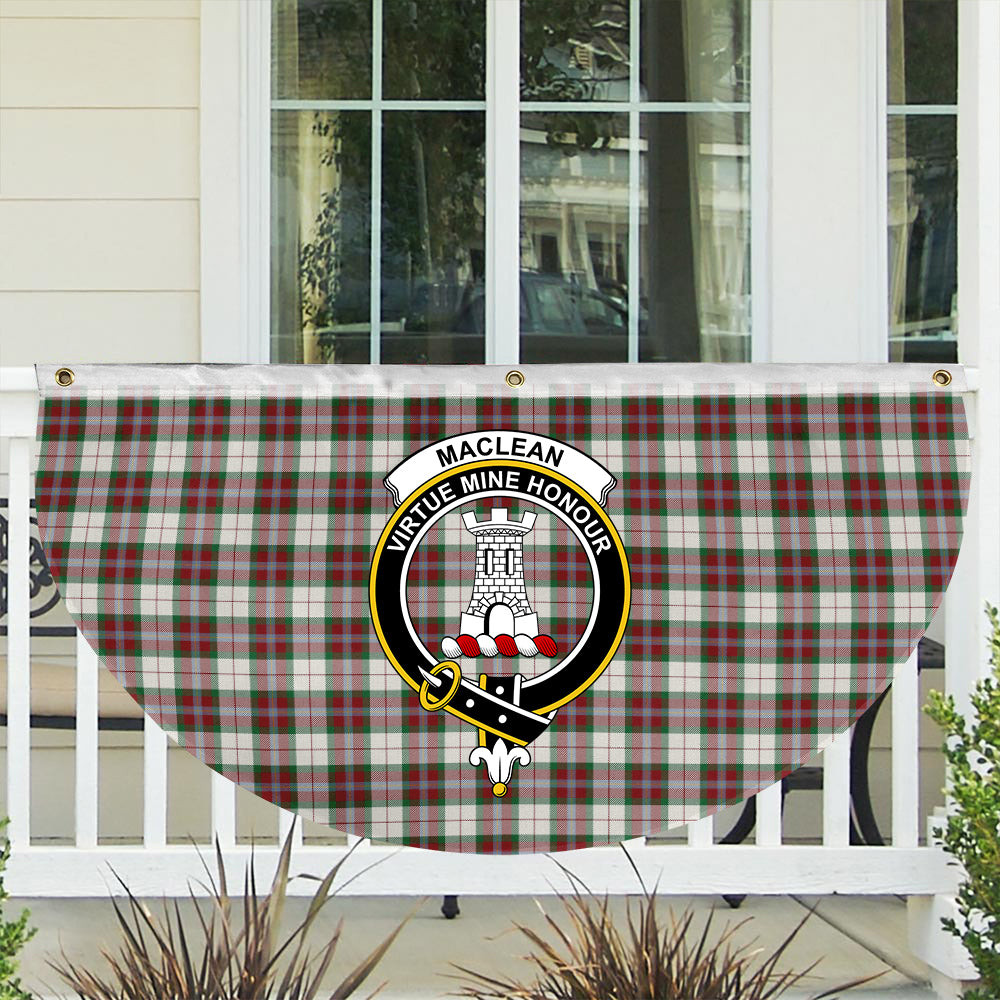 ScotsTee Shop Scottish MacLean Dress Ancient Crest Tartan Non-Pleated Fan Flag Bunting Banner