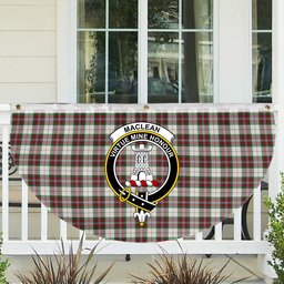 ScotsTee Shop Scottish MacLean Dress Ancient Crest Tartan Non-Pleated Fan Flag Bunting Banner