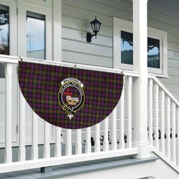 ScotsTee Shop Scottish MacDonald Modern Crest Tartan Non-Pleated Fan Flag Bunting Banner