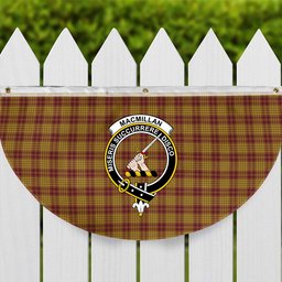 ScotsTee Shop Scottish MacMillan Dress Crest Tartan Non-Pleated Fan Flag Bunting Banner