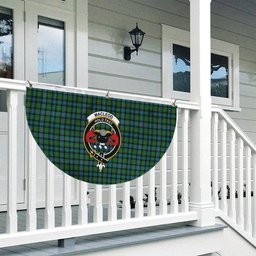 ScotsTee Shop Scottish MacLeod of Skye Ancient Crest Tartan Non-Pleated Fan Flag Bunting Banner
