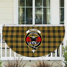 ScotsTee Shop Scottish MacLeod 1831 Crest Tartan Non-Pleated Fan Flag Bunting Banner