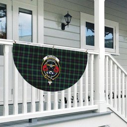 ScotsTee Shop Scottish McLeod of Skye Modern Crest Tartan Non-Pleated Fan Flag Bunting Banner