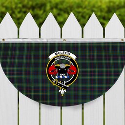 ScotsTee Shop Scottish McLeod of Skye Modern Crest Tartan Non-Pleated Fan Flag Bunting Banner