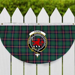 ScotsTee Shop Scottish Young Modern Clan Crest Tartan Non-Pleated Fan Flag Bunting Banner