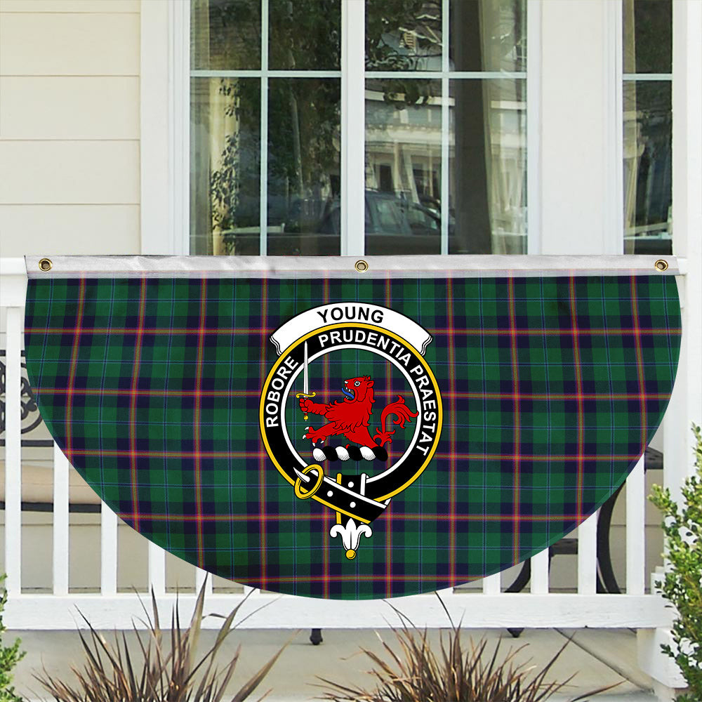 ScotsTee Shop Scottish Young Modern Clan Crest Tartan Non-Pleated Fan Flag Bunting Banner