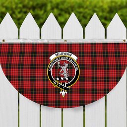 ScotsTee Shop Scottish McSwan Modern Crest Tartan Non-Pleated Fan Flag Bunting Banner