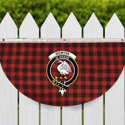 ScotsTee Shop Scottish Wemyss Ancient Clan Crest Tartan Non-Pleated Fan Flag Bunting Banner