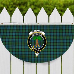 ScotsTee Shop Scottish McEwen Ancient Crest Tartan Non-Pleated Fan Flag Bunting Banner