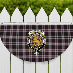 ScotsTee Shop Scottish MacPherson of Pitmain Crest Tartan Non-Pleated Fan Flag Bunting Banner