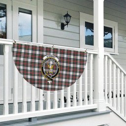 ScotsTee Shop Scottish Stewart Dress Modern Crest Tartan Non-Pleated Fan Flag Bunting Banner