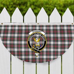 ScotsTee Shop Scottish Stewart Dress Modern Crest Tartan Non-Pleated Fan Flag Bunting Banner