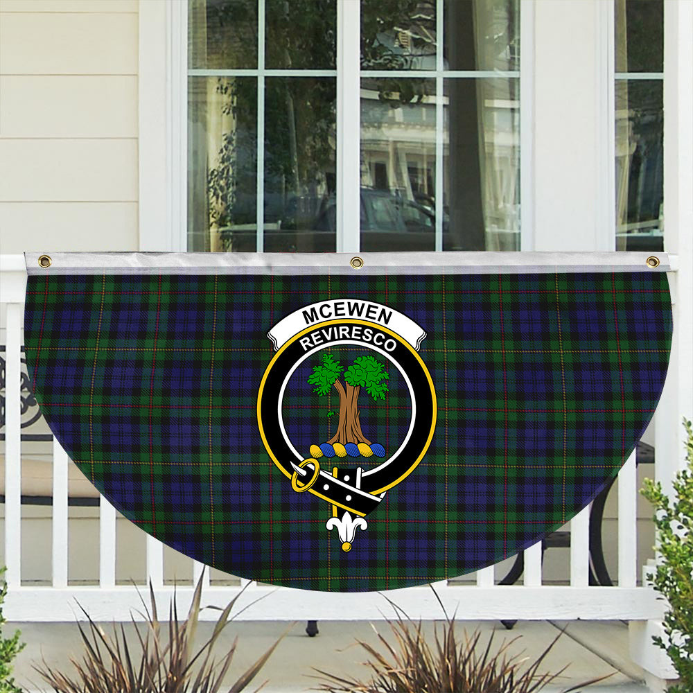 ScotsTee Shop Scottish McEwen Crest Tartan Non-Pleated Fan Flag Bunting Banner