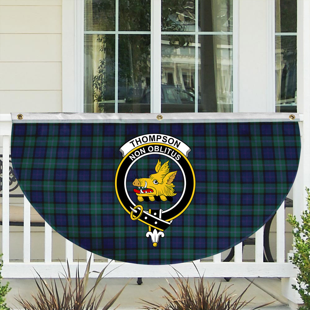 ScotsTee Shop Scottish Thompson Modern Crest Tartan Non-Pleated Fan Flag Bunting Banner
