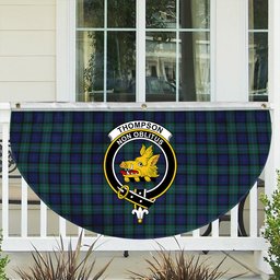 ScotsTee Shop Scottish Thompson Modern Crest Tartan Non-Pleated Fan Flag Bunting Banner
