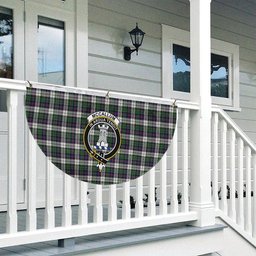ScotsTee Shop Scottish McCallum Dress Modern Crest Tartan Non-Pleated Fan Flag Bunting Banner