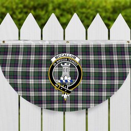 ScotsTee Shop Scottish McCallum Dress Modern Crest Tartan Non-Pleated Fan Flag Bunting Banner