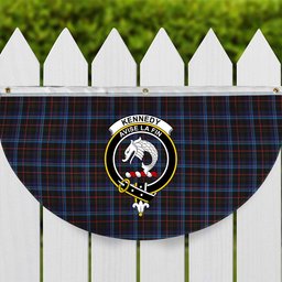 ScotsTee Shop Scottish Kennedy Irish Crest Tartan Non-Pleated Fan Flag Bunting Banner
