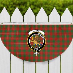 ScotsTee Shop Scottish MacFie Ancient Crest Tartan Non-Pleated Fan Flag Bunting Banner