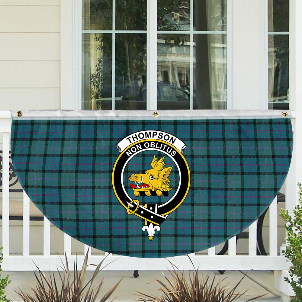 ScotsTee Shop Scottish Thompson Ancient Crest Tartan Non-Pleated Fan Flag Bunting Banner