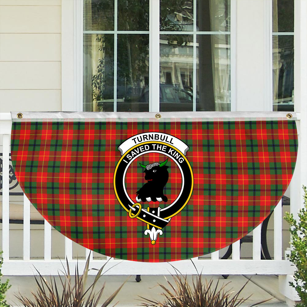 ScotsTee Shop Scottish Turnbull SC Crest Tartan Non-Pleated Fan Flag Bunting Banner