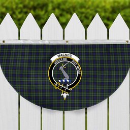 ScotsTee Shop Scottish MacNeil of Colonsay Crest Tartan Non-Pleated Fan Flag Bunting Banner