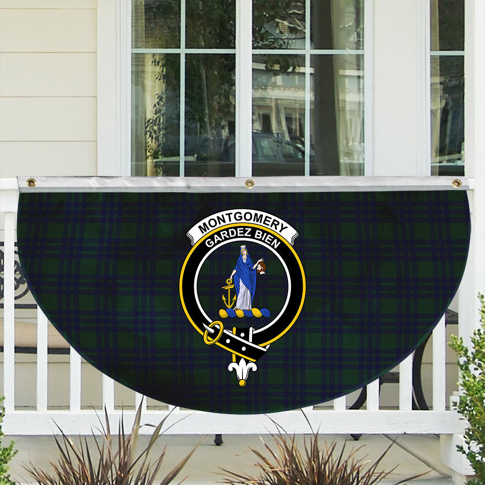 ScotsTee Shop Scottish Montgomery Crest Tartan Non-Pleated Fan Flag Bunting Banner