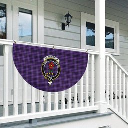 ScotsTee Shop Scottish Learmonth Family Herts Crest Tartan Non-Pleated Fan Flag Bunting Banner