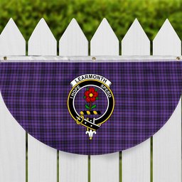 ScotsTee Shop Scottish Learmonth Family Herts Crest Tartan Non-Pleated Fan Flag Bunting Banner