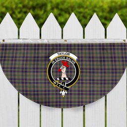 ScotsTee Shop Scottish Taylor Weathered Crest Tartan Non-Pleated Fan Flag Bunting Banner