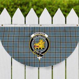 ScotsTee Shop Scottish Thomson Dress TS1383 Crest Tartan Non-Pleated Fan Flag Bunting Banner