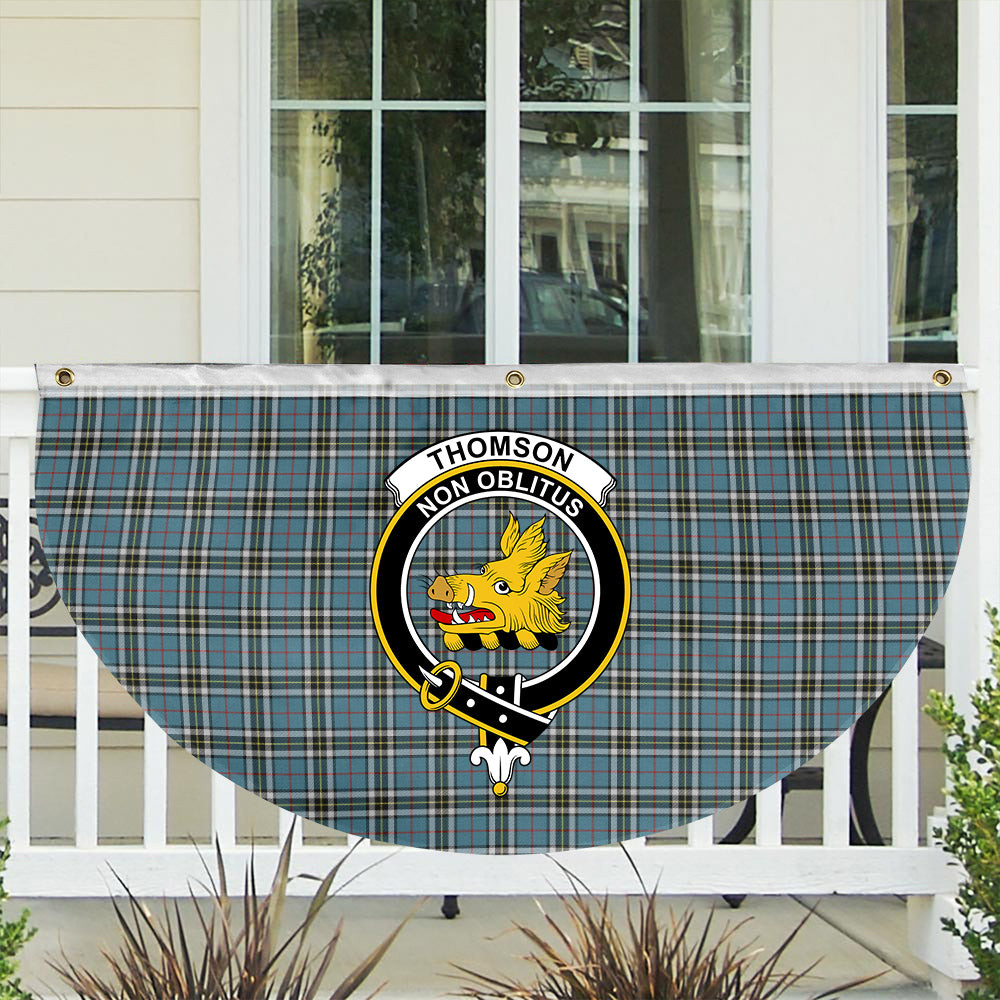 ScotsTee Shop Scottish Thomson Dress TS1383 Crest Tartan Non-Pleated Fan Flag Bunting Banner