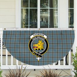 ScotsTee Shop Scottish Thomson Dress TS1383 Crest Tartan Non-Pleated Fan Flag Bunting Banner