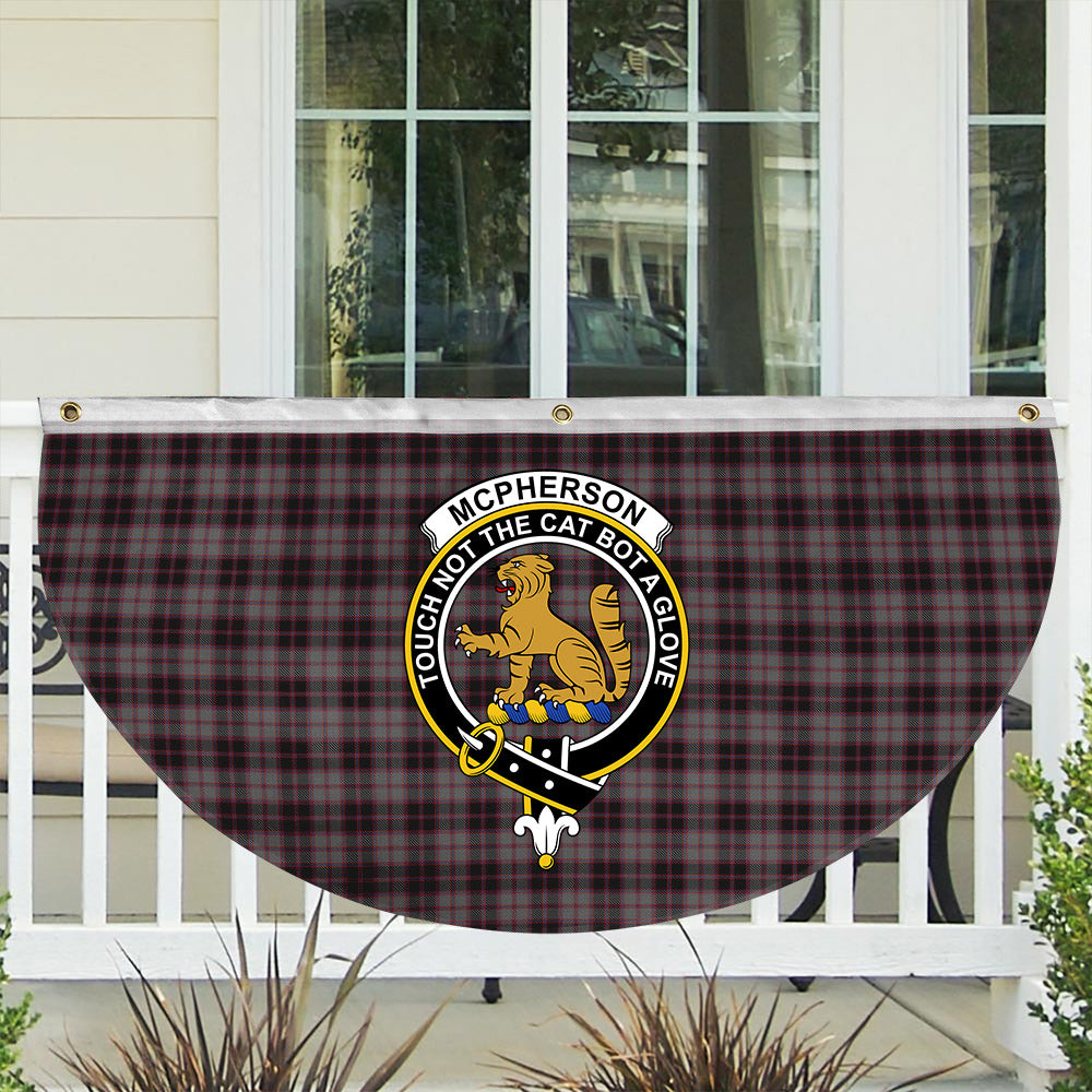ScotsTee Shop Scottish McPherson Hunting Crest Tartan Non-Pleated Fan Flag Bunting Banner