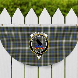 ScotsTee Shop Scottish MacDonell of Glengarry Dress Ancient Crest Tartan Non-Pleated Fan Flag Bunting Banner