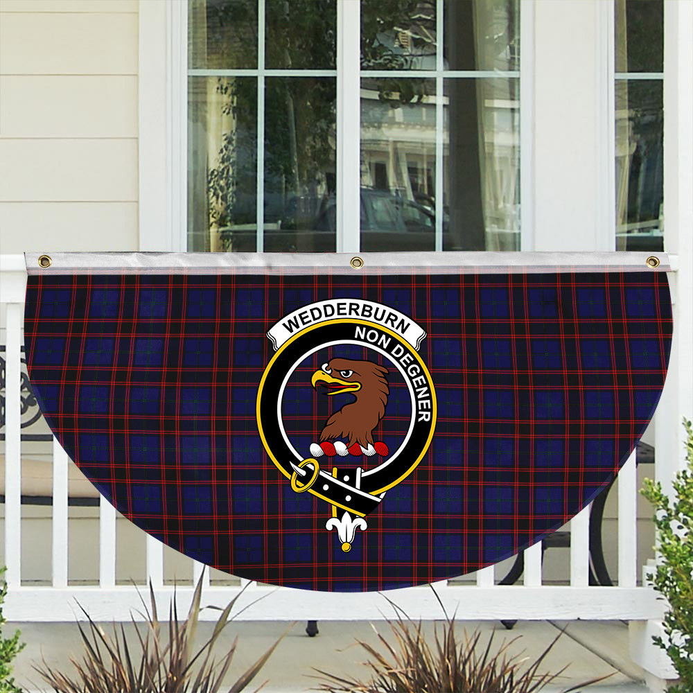 ScotsTee Shop Scottish Wedderburn Crest Tartan Non-Pleated Fan Flag Bunting Banner